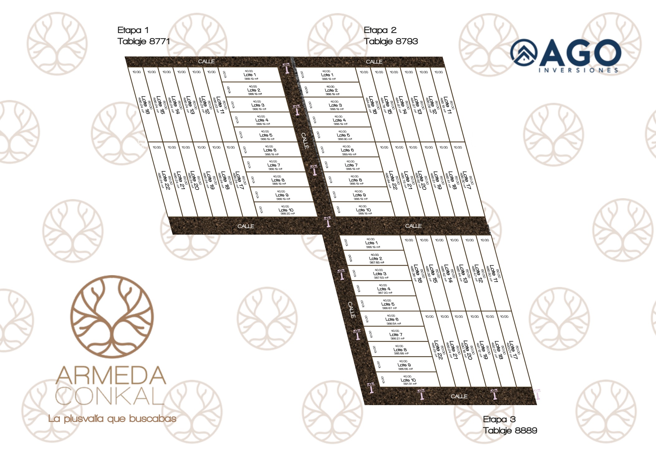 Masterplan Armeda Conkal — 3 etapas, 66 lotes